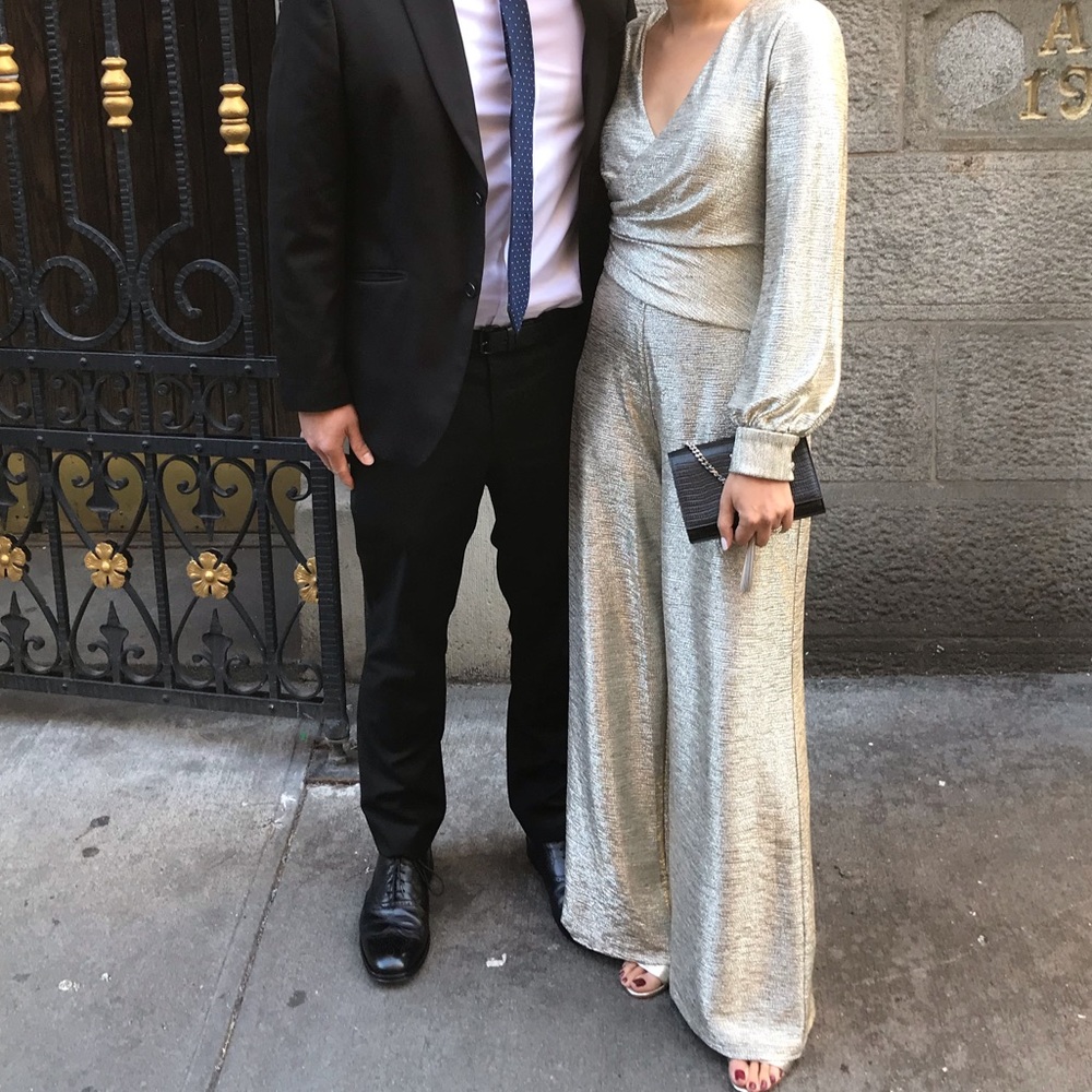 Metallic Jersey Jumpsuit